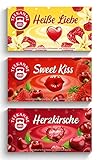 Teekanne Früchtetee-Set 3 Sorten, Herzkirsche, Sweet Kiss, Heiße Liebe, 180 g