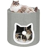 EUGAD Katzenhöhle Kuschelhöhle Katzenhaus, Φ40 x H40 cm für Katzen Minihunde,...