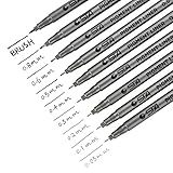 DealKits 9 Fineliner Stifte, Wasserdicht Pigmentliner Set(8 Linienbreiten und 1 Brush) Zum...