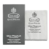 EDZARD QualiPolish® Silber Pflegetuch (30 x 45 cm) Reiniger für Schmuck, Münzen &...