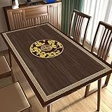 GAGALU Tischdecke Wasserabweisend Vintage Holz Strukturierte Tischdecke Leder Abwischbare...