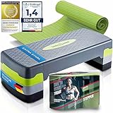 Body & Mind® Aerobic Steppbrett Elite 3-Stufen Stepper Step-Bench mit gratis...