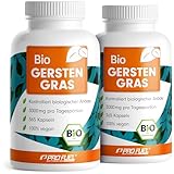 Bio Gerstengras Kapseln 730x - optimal hochdosiert mit 3000 mg Gerstengras-Pulver aus...