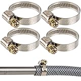 Schlauchschellen mit Schneckenantrieb, 4 Pack, Spannbereich Ø 20 - 32 mm, für 1'...