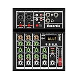 Rkbcjqa -A4 Professionelle Tragbare Digitale DJ-Konsole mit USB-Mixer, Live-Gesang,...