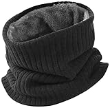 Herren Loop Winterschal Warme Gesichtsmaske - Verdickte Fleece Futter Winterkreisschal...