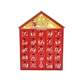 JIACHU Weihnachts-Countdown-Aufbewahrungsboxen aus Holz, glatte und sichere Kanten und...