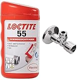 LOCTITE 55, Gewindedichtfaden für schnelle Dichtung & Schell 19502 7 1/2 Zoll Eckventil,...