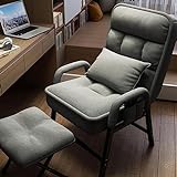JHLP Sessel Lazy Chair, verstellbare Rückenlehne, Relaxsessel mit Fußhocker - Perfekter...