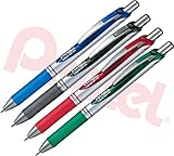 Pentel Gel-Tintenroller EnerGel mit Druckmechanik, 1 Stück, 0.7mm (4 Stück |...