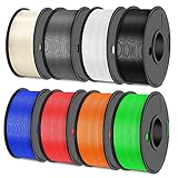 3D Drucker Filament Bündel Multicolor,SUNLU PLA+ Filament 1.75mm, Ordentlich Gewickelt...