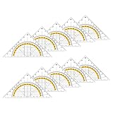 10 Stück Geometrie Dreieck, Geodreieck aus Kunststof Flexibles Geodreieck Geodreieck zum...