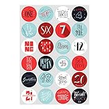 240x Weihnachten Countdown Adventskalender Zahlen Aufkleber Paket Siegel Etikett Countdown...