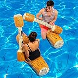 LUSTERMOON aufblasbares schwimmendes Wasserspielzeug, 2 Sets mit aufblasbaren Kampfbalken,...