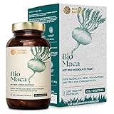 Nature Basics® BIO Maca zertifiziert & nachhaltig im Glas | 180 vegane Kapseln | 2852mg...