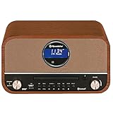 Roadstar DAB Nostalgie Retro-Radio mit Bluetooth und CD / MP3 Player im Holzgehäuse mit...