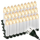 Nipach GmbH 30er LED Lichterkette Weihnachtsbaumbeleuchtung für Innen Christbaumkerzen...