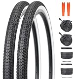 GRELiving 2 Set 26x1.75 Zoll MTB Fahrradreifen+ 26x1.75/2.125 Zoll Fahrradschlauch AV48mm+...