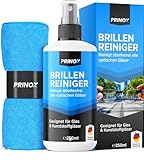 PRINOX® Brillenreiniger Set 250ml mit Mikrofaser Brillenputztuch - Brillen Reiniger mit...