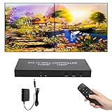 ASHATA 2x2 4K Video Wand-Controller, HDMI Video Bildprozessor Bildschirm Spleißen 1080P...