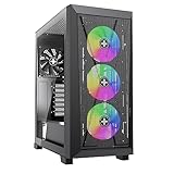 Xilence Xilent X X912.ARGB Gaming PC Gehäuse, 3X 120mm ARGB Lüfter, 1x schwarzer...