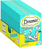 Dreamies Katzenleckerlis Creamy Snacks mit Lachs – köstlich cremiger Geschmack – 44...