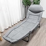 ITALS Luxus 6 Bein Karpfenliege Angelliege Liege Bedchair mit Matratze, Feldbett Klappbar...