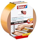 tesa Verlegeband extra stark klebend - Doppelseitiges Klebeband zum Verlegen von Teppich...