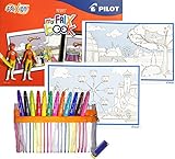 PILOT FriXion Colors radierbare Fasermaler (12er Malset mit Tasche)