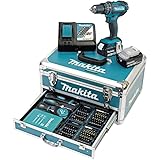 Makita DHP482RFX9 Akku-Schlagbohrschrauber 18V / 3,0 Ah, 2 Akkus + Ladegerät im Alukoffer...