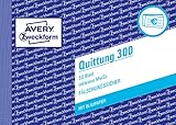 AVERY Zweckform 300 Quittungsblock (A6 quer, 50 Blatt, fälschungssicher, inkl. MwSt., mit...