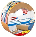 tesa Doppelseitiges Klebeband Universal - Vielseitiges Klebeband für Verpackungen, Deko...