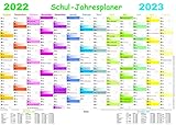 Schul-Jahresplaner 2022/2023: Wandplaner 32 x 46 cm, glänzend, Poster 300g