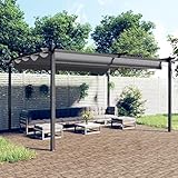 Keketa Pavillon mit Ausziehbarem Dach Pergola mit Schiebedach Pavillon Überdachung...