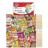 HELGA-BOX 33 Set, Instant Nudeln Box mit 33 Asia Nudeln (10x Bambus Essstäbchen),...