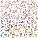 200+ Glitzertattoos Kinder Set, Tattoo Kinder Mädchen Kindertattoos Hautfreundlich,...