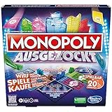 Monopoly Ausgezockt Brettspiel, schnelles Monopoly Familien-Spiel für 2–4 Spieler,...