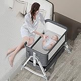 3-in-1 Babywippe,baby beistellbett, tragbares Kinderbett für Babys,beistellbett baby...