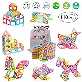 AILUKI 110 Pcs Magnetische Bauklötze Set Magnet Bausteine Konstruktion Blöcke DIY 3D...