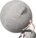 WXYC 55cm/65cm/75cm Yogaball Bezug, Bezug für Sitzball, Baumwolle+Leinen, Fitnessstudio...