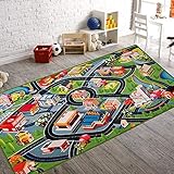 Spielteppich Verkehrsteppich für Kinder 80x150 cm Kinderteppich für Spielzeugautos...