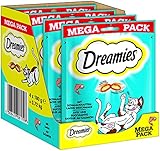 Dreamies Katzensnacks mit Lachsgeschmack, 4er Pack, 4x180g – Außen knusprige & innen...