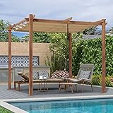 PURPLE LEAF Garten Pavillon Pergola 300 x 300 cm Aluminum, Pergola Wasserdicht Sonnendach...