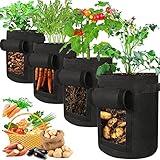 10 Gallonen Kartoffel Pflanzsack,Pflanztopf pflanzbeutel mit Stabilen Griffen und...