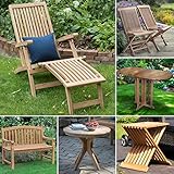 BRAST Teak Gartenmöbel Set | Deckchair ohne Auflage aus hochwertigem Teakholz | viele...