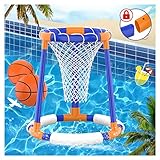 FOSUBOO Pool Spielzeug für Erwachsene Kinder Wasserspiele Floating Basketball Korb Hoop...