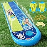 DEERC ES47 Double Water Slip and Slide, 6.10m Inflatable Garden Games with Built-in...
