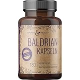 Baldrian hochdosiert - 180 Kapseln hochdosiertes Baldrian - 500mg hochdosiertes Baldrian...